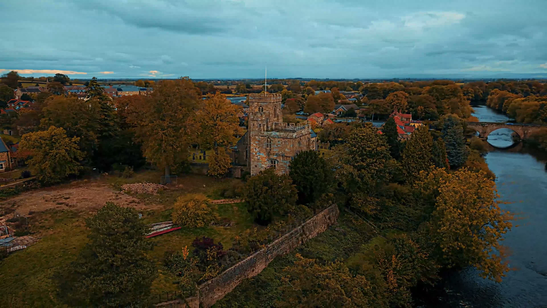 Aerial still from Marmion Tower, a drone film by HRYZN
